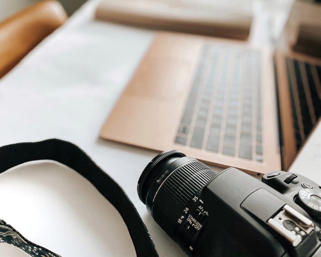 Laptop and a camera